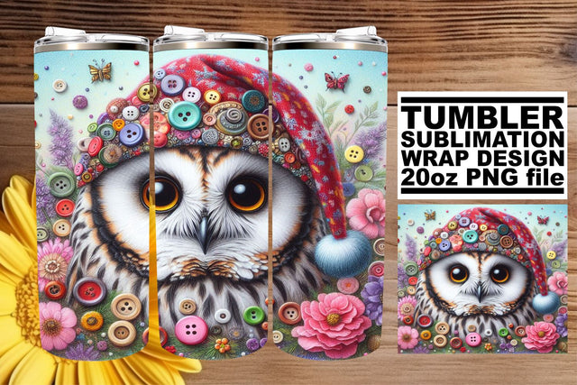 Whimsical Bird Owl Wrap: Endearing Illustration Sublimation afrosvg 