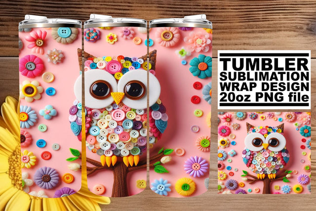 Whimsical Bird Owl Wrap: Fantasy Theme Sublimation afrosvg 