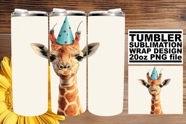 Whimsical Birthday Animals: Watercolor Tumbler Design Sublimation afrosvg 
