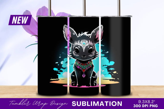 Whimsical black cat with third eye artwork Sublimation Regulrcrative 