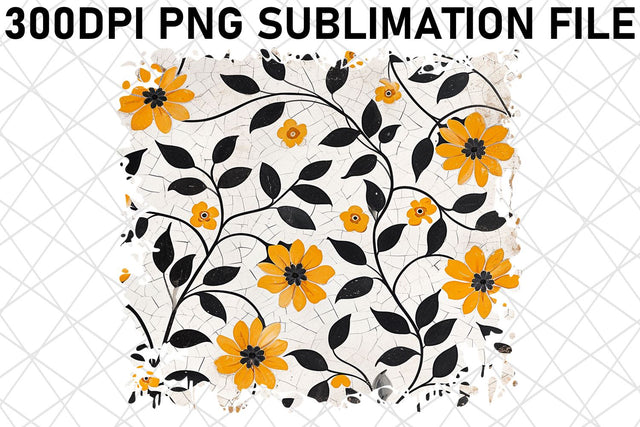 Whimsical Blossom Sublimation Art, Floral Pattern PNG Design, Colorful Flowers, Nature's Beauty Sublimation afrosvg 
