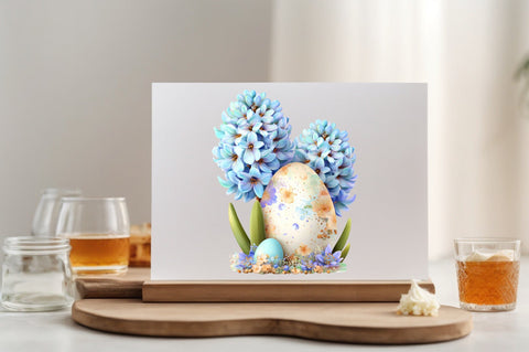 Whimsical Blue Flowers Spring Clipart Bundle. Sublimation SVGArt 