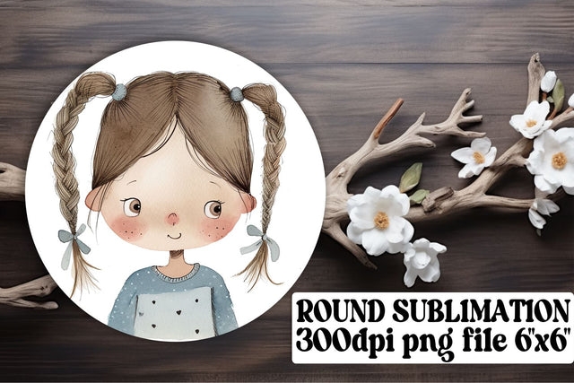 Whimsical Boho Youth Keychains: Circular Delights Sublimation afrosvg 