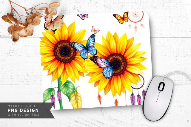 Whimsical Butterfly Dream Mousepad Sublimation Regulrcrative 