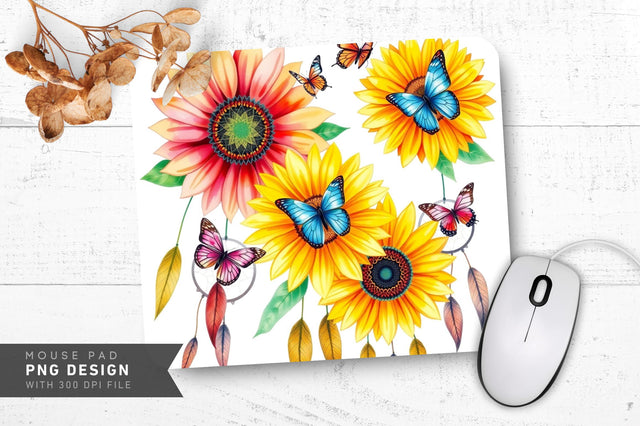 Whimsical Butterfly Dream Mousepad Sublimation Regulrcrative 