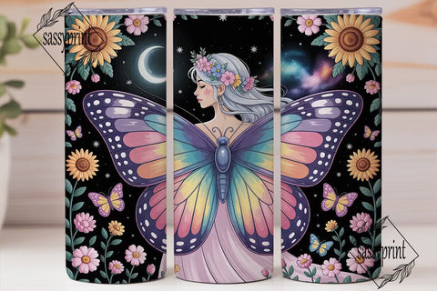 Whimsical Butterfly Fairy 20oz Tumbler Sublimation sassyprint 