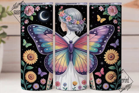 Whimsical Butterfly Fairy 20oz Tumbler Sublimation sassyprint 