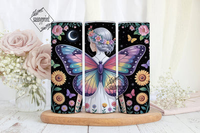 Whimsical Butterfly Fairy 20oz Tumbler Sublimation sassyprint 
