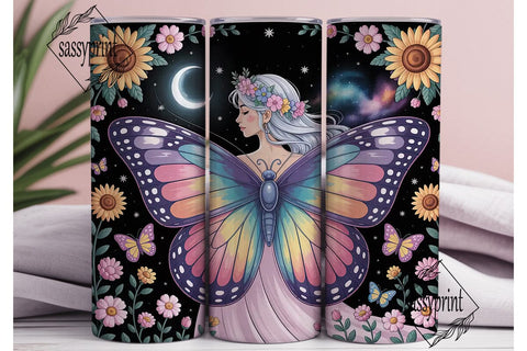 Whimsical Butterfly Fairy 20oz Tumbler Sublimation sassyprint 