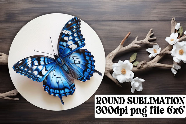 Whimsical Butterfly Sublimation Circle for Keychains and Car Accessories Sublimation afrosvg 