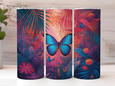 Whimsical Butterfly Tumbler, Animal Lovers Tumbler, Butterfly 20oz Wrap, Sublimation Design, Nature Lover Gift, Whimsical Butterfly Wrap, Stylish Insect Tumbler Sublimation Lara' s Designs 