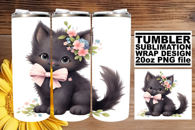 Whimsical Cat Lover's 20oz Tumbler Sublimation Collection Sublimation afrosvg 