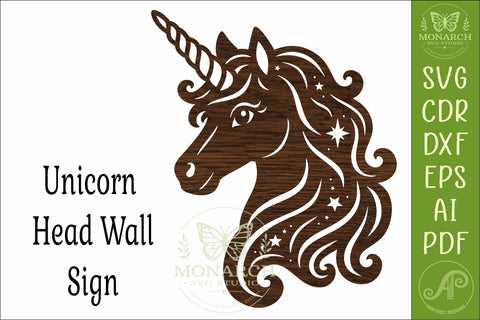 Whimsical Celestial Unicorn Wall Art SVG Laser Cut Magical SVG APInspireddesigns 