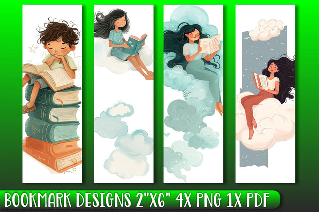 Whimsical Children's Bookmarks for Printing Sublimation afrosvg 