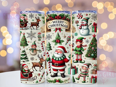 Whimsical Christmas Cheer 20oz Tumbler Wrap, Merry Christmas, Whimsical Christmas, 20oz Tumbler, Holiday Gift, Christmas Cheer, Festive Tumbler Sublimation SvggirlplusArt 