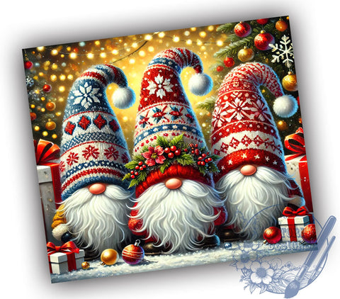 Whimsical Christmas Gnome Holiday Tumbler, Holiday Gnomes Wrap, 20oz Sublimation Tumbler, Cute Christmas Gift, Festive Drinkware, Gnome Decor, Whimsical Christmas Tumbler Sublimation ToriDesigns 