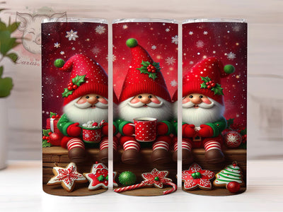 Whimsical Christmas Gnome Tumbler, Holiday Gnome Wrap, Festive Gnome Sublimation, Cute Winter Cup, 20Oz Skinny Tumbler Wrap, Whimsical Christmas Mug, Nordic Holiday Design Sublimation Lara' s Designs 