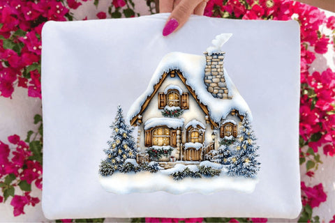 Whimsical Christmas Holiday Houses PNG Sublimation SVGArt 