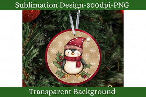 Whimsical Christmas Ornaments | Santa Snowman Penguin Gingerbread | Holiday Clipart | Winter Sublimation Designs Sublimation Keepsake Treasures Designs LLC. 