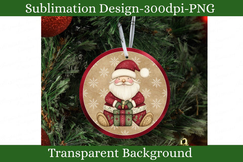 Whimsical Christmas Ornaments | Santa Snowman Penguin Gingerbread | Holiday Clipart | Winter Sublimation Designs Sublimation Keepsake Treasures Designs LLC. 