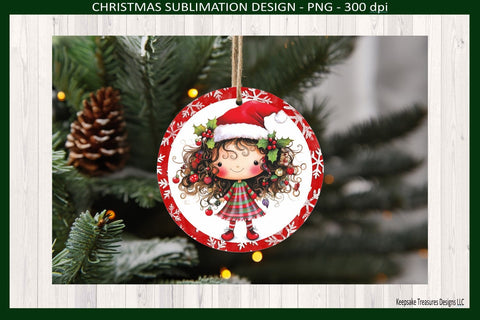 Whimsical Christmas Ornaments, Sublimation Ornament Template Png Printable, Digital Download Sublimation Keepsake Treasures Designs LLC. 