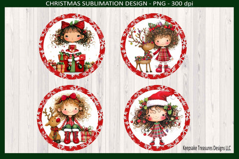 Whimsical Christmas Ornaments, Sublimation Ornament Template Png Printable, Digital Download Sublimation Keepsake Treasures Designs LLC. 