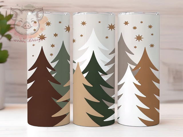 Whimsical Christmas Trees Tumbler, Holiday Tumbler Design, 20Oz Sublimation, Cute Christmas Printable, Festive Tree Pattern, Whimsical Holiday Wrap, Christmas Art Design Sublimation Lara' s Designs 