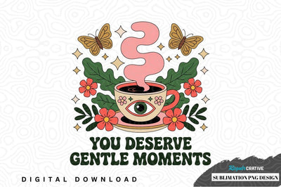 Whimsical coffee cup sublimation png design Sublimation Regulrcrative 