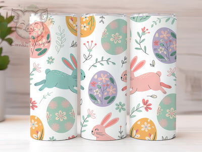 Whimsical Colorful Easter Bunny Tumbler, Spring Bunny Tumbler, Whimsical Bunny Wrap, Festive Easter Wrap, Colorful Spring Wrap, Sublimation Design, Trendy Gift Idea Sublimation Lara' s Designs 