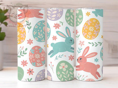 Whimsical Colorful Easter Bunny Tumbler, Spring Bunny Tumbler, Whimsical Bunny Wrap, Festive Easter Wrap, Colorful Spring Wrap, Sublimation Design, Trendy Gift Idea Sublimation Lara' s Designs 