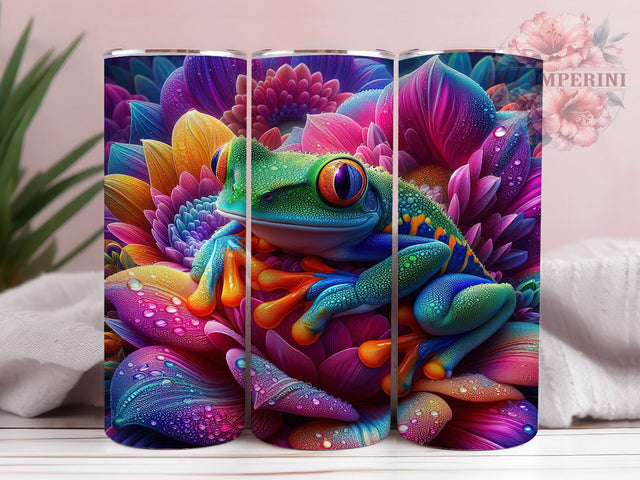 Whimsical Cottagecore Frog Tumbler, Cottagecore Aesthetic, Frog Tumbler, 20Oz Wrap Design, Whimsical Frog Art, Nature Sublimation, Cute Cottagecore Design Sublimation Li Zamperini 