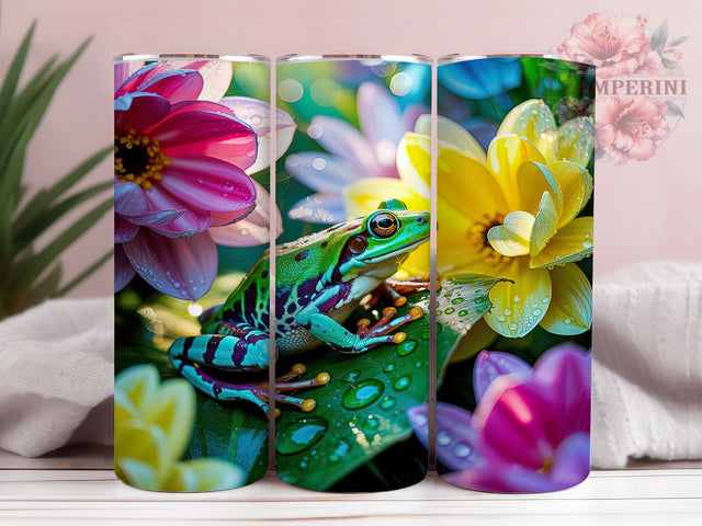 Whimsical Cottagecore Frog Tumbler, Cottagecore Aesthetic, Frog Tumbler, 20Oz Wrap Design, Whimsical Frog Art, Nature Sublimation, Cute Cottagecore Design Sublimation Li Zamperini 