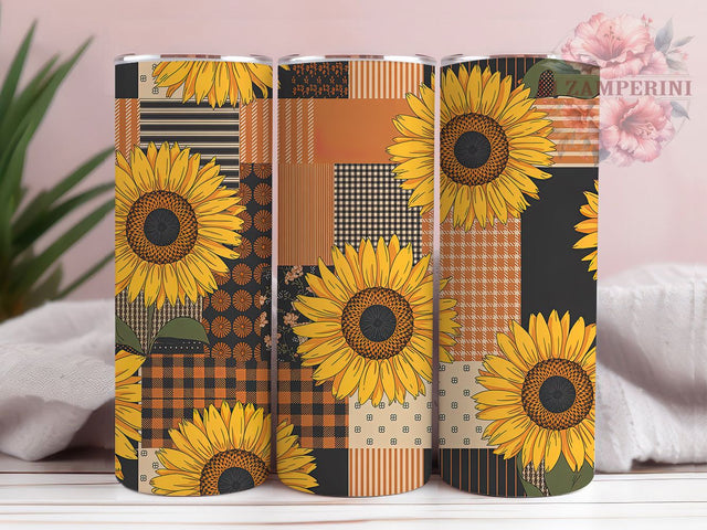 Whimsical Cottagecore Sunflower Tumbler, Rustic Floral Tumbler, Whimsical Sunflower Wrap, Country Cottagecore Wrap, Elegant Sunflower Wrap, Sublimation Design, Trendy Gift Idea Sublimation Li Zamperini 