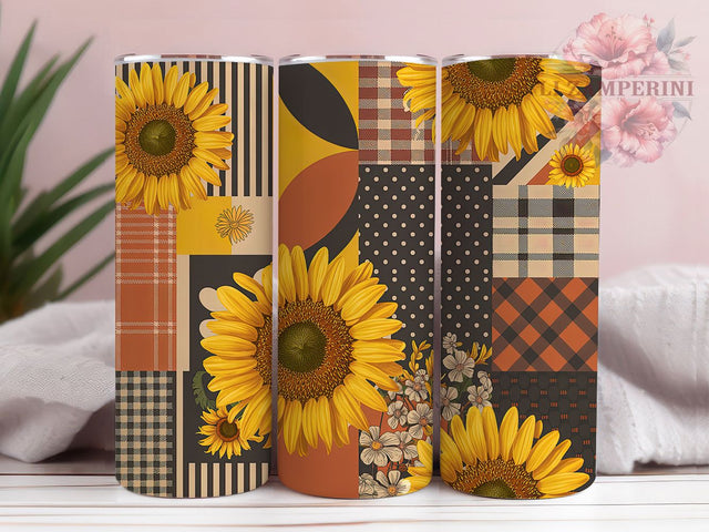 Whimsical Cottagecore Sunflower Tumbler, Rustic Floral Tumbler, Whimsical Sunflower Wrap, Country Cottagecore Wrap, Elegant Sunflower Wrap, Sublimation Design, Trendy Gift Idea Sublimation Li Zamperini 