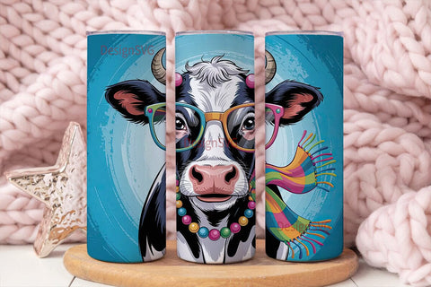 Whimsical Cow 20oz Tumbler Wrap Sublimation DesignSVG 
