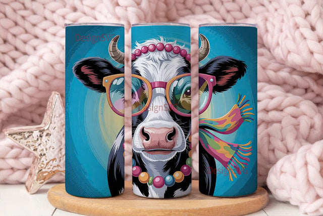 Whimsical Cow 20oz Tumbler Wrap Sublimation DesignSVG 