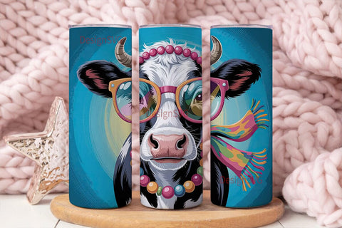 Whimsical Cow 20oz Tumbler Wrap Sublimation DesignSVG 