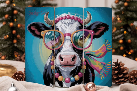 Whimsical Cow 20oz Tumbler Wrap Sublimation DesignSVG 