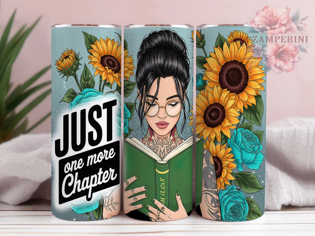 Whimsical & Cozy Book Lover Tumbler, Reading Quote Design, Floral Book Wrap, Bibliophile Sublimation, 20oz Bookworm Gift, Library Aesthetic Tumbler Sublimation Li Zamperini 