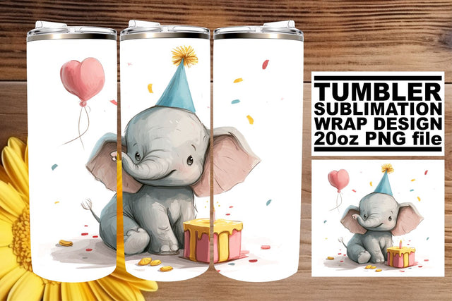 Whimsical Creature Carnival: Birthday Tumbler Design Sublimation afrosvg 
