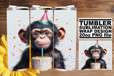 Whimsical Creature Carnival: Birthday Tumbler Design Sublimation afrosvg 