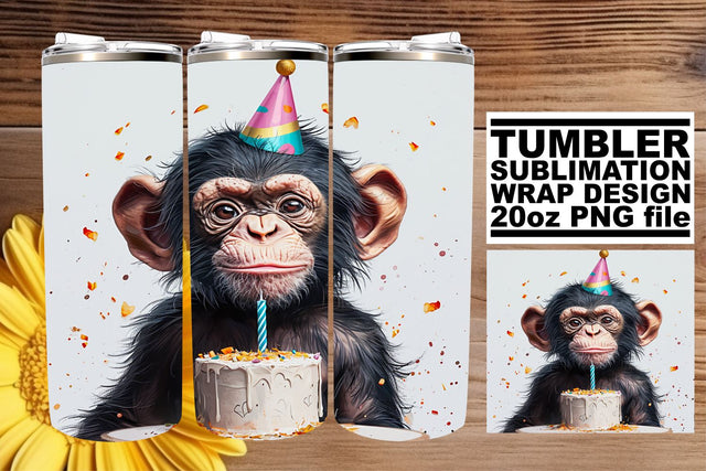 Whimsical Creature Carnival: Birthday Tumbler Design Sublimation afrosvg 