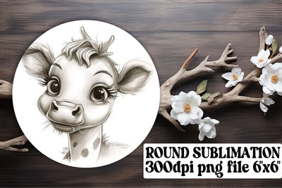 Whimsical Critter Sublimation Circles Assortment for Sublimation Sublimation afrosvg 
