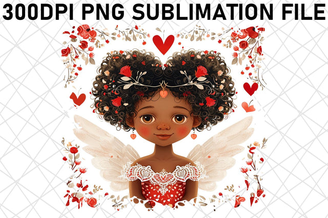 Whimsical Cupid's Adventure: Watercolor Sublimation Sublimation afrosvg 