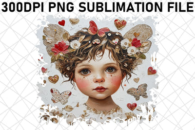 Whimsical Cupid's Adventure: Watercolor Sublimation Sublimation afrosvg 