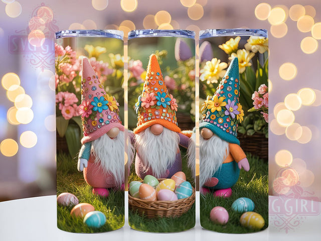 Whimsical Cute Easter Gnome Tumbler, Easter Gnome Tumbler, Whimsical Gnome Wrap, Festive Easter Wrap, Stylish 20oz Wrap, Sublimation Design, Trendy Gift Idea Sublimation SvggirlplusArt 
