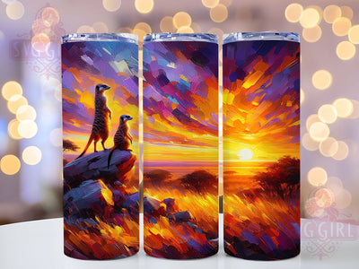 Whimsical Cute Meerkat Tumbler, Cute Meerkat Tumbler, Whimsical Animal Wrap, Rustic Meerkat Wrap, Playful Wildlife Wrap, Sublimation Design, Trendy Gift Idea Sublimation SvggirlplusArt 