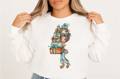 Whimsical Cute Mother's Day Clipart Bundle. Sublimation SVGArt 