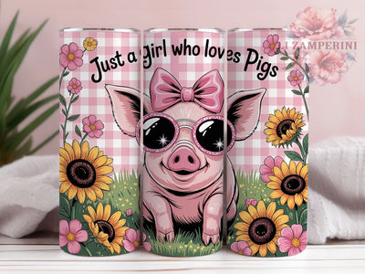 Whimsical Cute Pig Tumbler, Cute Pig Tumbler, Whimsical Pig Wrap, Rustic Pig Wrap, Farm Animal Wrap, Sublimation Design, Trendy Gift Idea Sublimation Li Zamperini 
