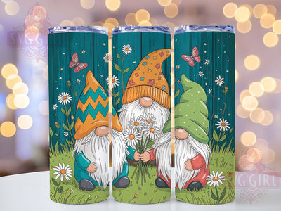 Whimsical Daisy Spring Gnome Tumbler, Spring Gnome Tumbler, Whimsical Gnome Wrap, Floral Gnome Wrap, Cute Gnome Wrap, Sublimation Design, Trendy Gift Idea Sublimation SvggirlplusArt 